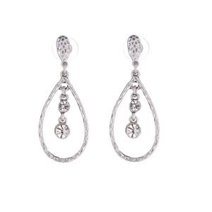Antiqued Silver Tear Drop Style Earring Set